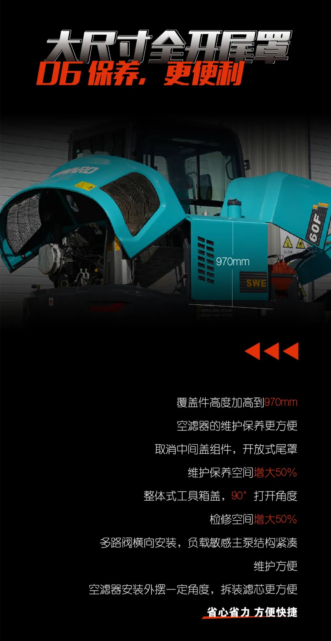 一图读懂 | 献礼七一 · ca888亚洲城智能SWE60F挖掘机低碳来袭