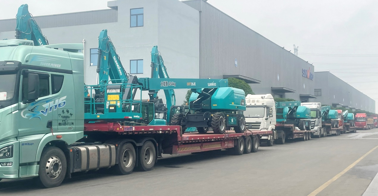 共启合作新纪元！ca888亚洲城智能SWT28JE电动直臂高空作业平台批量发货华东市场